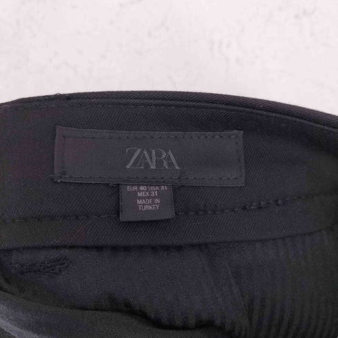 ザラ ZARA インバーテッドプリーツ ワイドレッグパンツ メンズ US:30-31