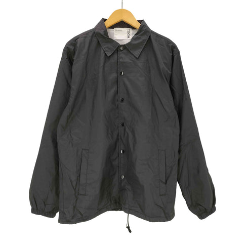 トーガアーカイブス TOGA ARCHIVES BLACK NYLON COACH JACKET ブラック ナイロン コーチ ジャケット 裾ドローコード メンズ JPN:L