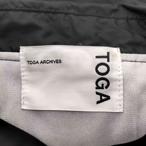 トーガアーカイブス TOGA ARCHIVES BLACK NYLON COACH JACKET ブラック ナイロン コーチ ジャケット 裾ドローコード メンズ JPN:L