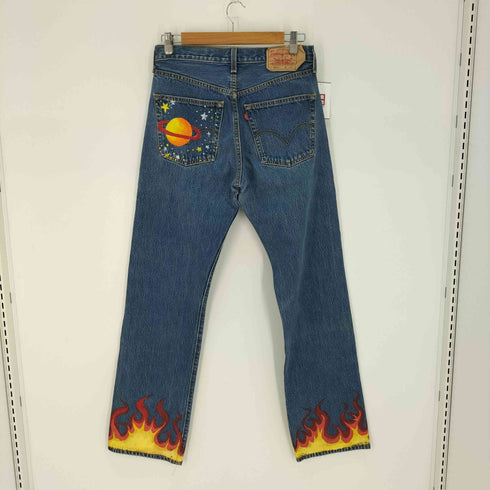 リーバイス Levis 501 メキシコ製 リメイク ペイント ストレートデニム メンズ W31/L34