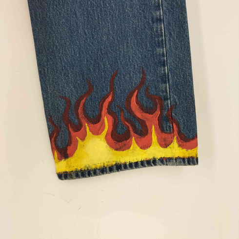 リーバイス Levis 501 メキシコ製 リメイク ペイント ストレートデニム メンズ W31/L34