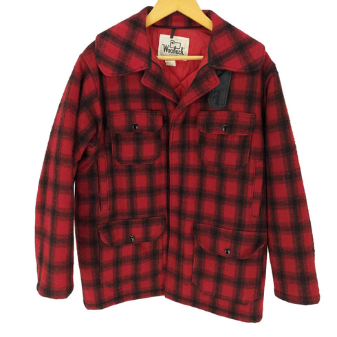 ウールリッチ WOOLRICH USA製 裏地キルティング バッファローチェック マッキーノ ウール ハンティングジャケット メンズ US:40