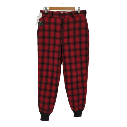ウールリッチ WOOLRICH USA製 42ロケットTALON 裏地キルティング バッファローチェック ウール ハンティング パンツ メンズ US:34-35