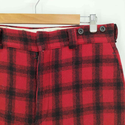 ウールリッチ WOOLRICH USA製 42ロケットTALON 裏地キルティング バッファローチェック ウール ハンティング パンツ メンズ US:34-35