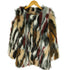 BY SWAN Paris マルチカラー フェイクファーコート レディース import:L