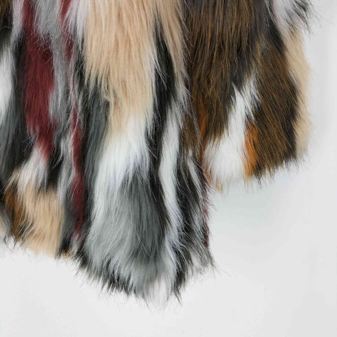 BY SWAN Paris マルチカラー フェイクファーコート レディース import:L