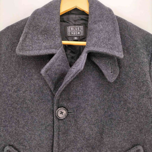 ブルーワーク BLUE WORK ウールメルトン シングルピーコート メンズ JPN:M