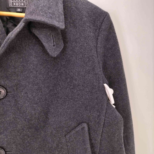 ブルーワーク BLUE WORK ウールメルトン シングルピーコート メンズ JPN:M