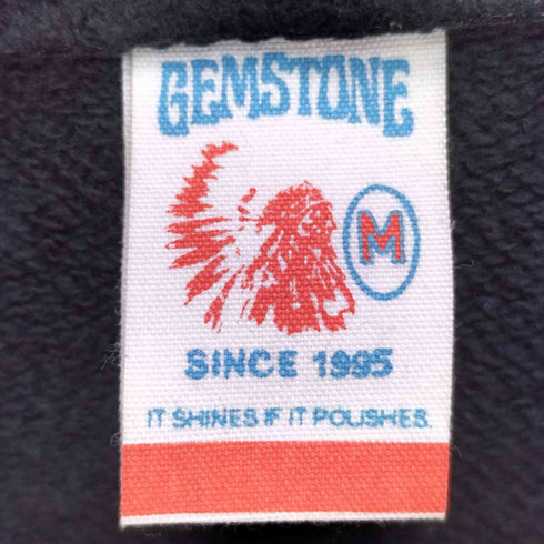 Gemstone 幾何学模様 アシメジップ チンスト付き ジップアップパーカー Y2K メンズ import:M