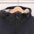 モンベル mont bell 90-00S OLD Flat Iron Parka 初期 旧ロゴ フラット アイアン パーカー 中綿 パデット ジャケット オール ブラック ダブルジップ 裾ドローコード メンズ JPN:L