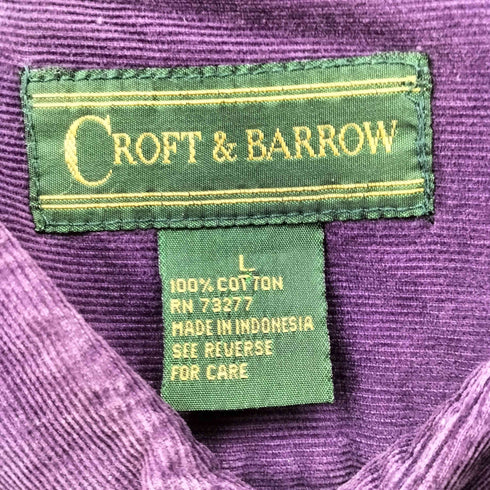 クラフトアンドバロー Croft&Barrow ロングスリーブ コーデュロイ BDシャツ メンズ JPN:L