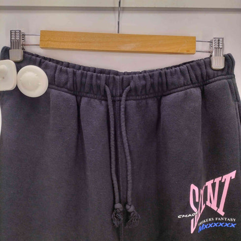 セントマイケル SAINT MICHAEL 25SS SWEAT PANTS RIBON SAINT スウェット パンツ ブラック メンズ S