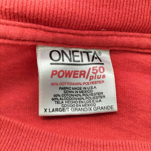 オニータ ONEITA 90S USA製 US アニメ キャラクター 両面 プリント Tシャツ 裾 袖 シングル メンズ import:XL