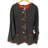 KOOS リネンレーヨン 花柄 ストライプ ノーカラージャケット レディース 3XL
