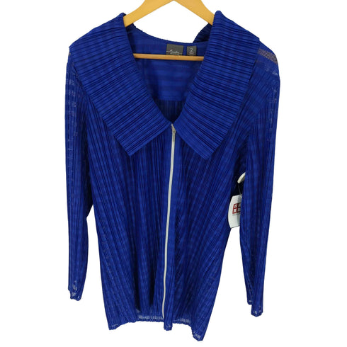 Chico’s Travelers collection プリーツ ショールカラー ジップ ジャケット レディース JPN:2
