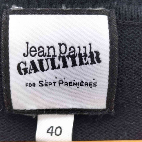 ジャンポールゴルチエセットプルミエ Jean Paul GAULTIER for SEPT PREMIERES サイド ボタン クルーネック 半袖 ニット レディース JPN:40