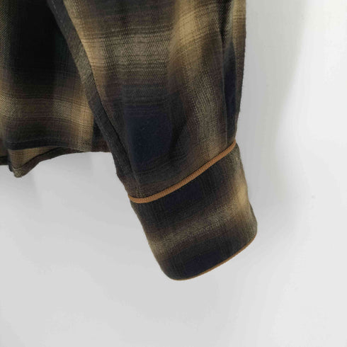 ALAYA アラヤ Ombre Check Oversized Western Shirt オンブレ ウエスタン シャツ メンズ