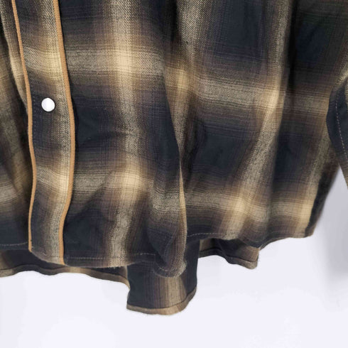 ALAYA アラヤ Ombre Check Oversized Western Shirt オンブレ ウエスタン シャツ メンズ