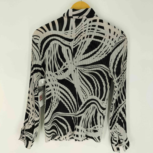 ドレスバーン DRESSBARN 総柄 プリーツ オープンカラー シャツ メンズ import:L
