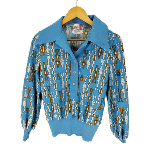 APPAREL INTERNATIONAL ビッグ襟 オープンカラー ポロシャツ レディース US:10