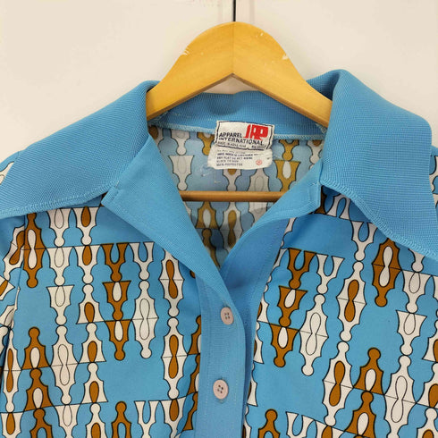 APPAREL INTERNATIONAL ビッグ襟 オープンカラー ポロシャツ レディース US:10