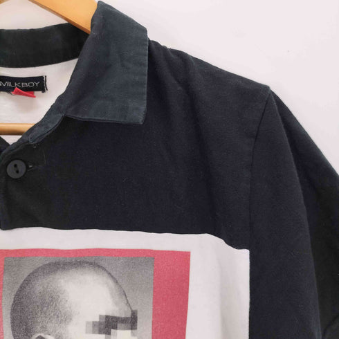 ミルクボーイ MILKBOY プリント 半袖 ポロシャツ Y2K メンズ JPN:S