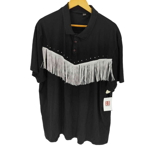 エイソス asos フリンジ スタッズ ビッグシルエット ポロシャツ メンズ 4XL