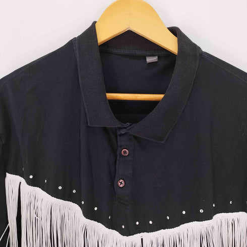 エイソス asos フリンジ スタッズ ビッグシルエット ポロシャツ メンズ 4XL