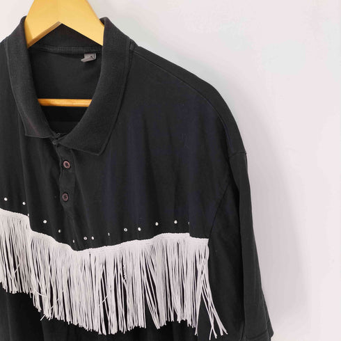 エイソス asos フリンジ スタッズ ビッグシルエット ポロシャツ メンズ 4XL