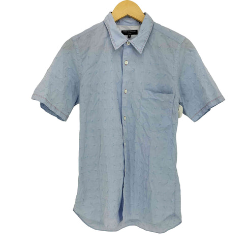 コムデギャルソンオム COMME des GARCONS HOMME 鳥ジャガード柄 ステッチ 半袖シャツ メンズ JPN:M