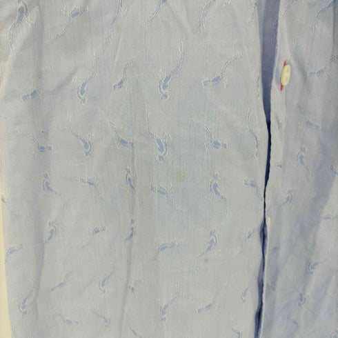 コムデギャルソンオム COMME des GARCONS HOMME 鳥ジャガード柄 ステッチ 半袖シャツ メンズ JPN:M