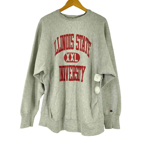 チャンピオン Champion 80S MADE IN USA. トリコタグ Reverse Weave Illinois State University Sweatshirt リバースウィーブ カレッジ スウェット メンズ import:XXL