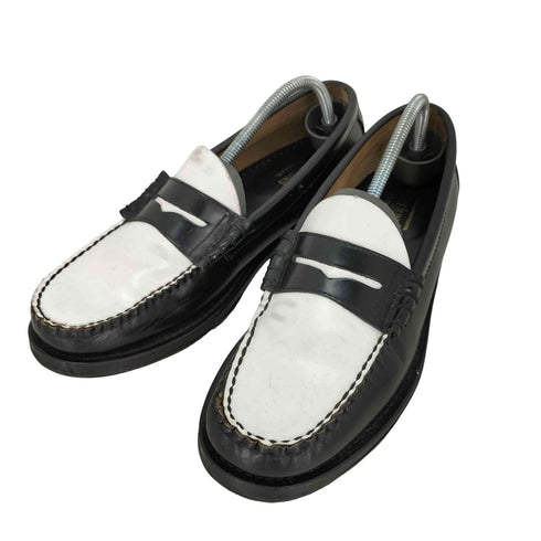 ジーエイチバス G.H.BASS 11010H LARSON / BLACK & WHITE (LEATHER SOLE) / ラーソン コンビ vibram裏張り メンズ US:7.5