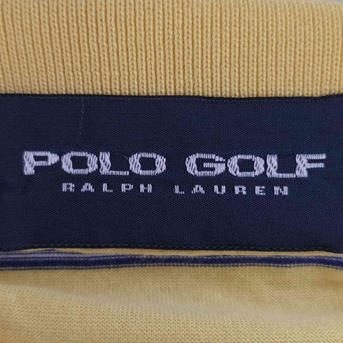 ポロゴルフラルフローレン POLO GOLF RALPH LAUREN 90s ポニー刺繍 マルチボーダー 半袖 ポロシャツ メンズ import:L