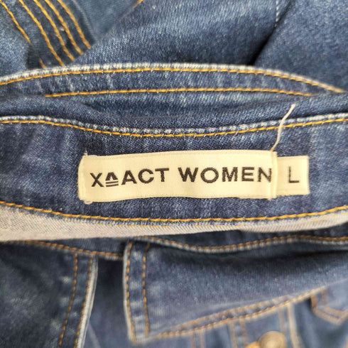 XACT WOMEN エスニック刺繍 デニムジャケット レディース import:L