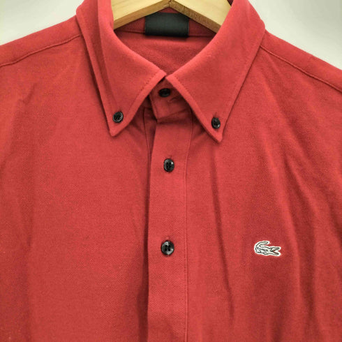 ラコステ LACOSTE 銀ワニロゴ刺繍 鹿の子 半袖 ポロシャツ メンズ JPN:4