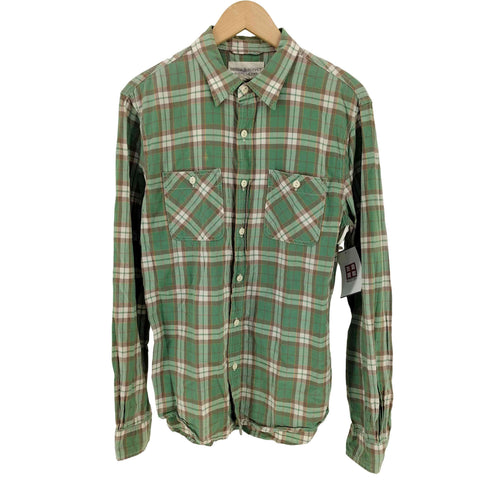 デニムアンドサプライラルフローレン DENIM&SUPPLY RALPH LAUREN インド製 ネコ目ボタン コットン チェック 長袖 レギュラーカラー シャツ メンズ M/M