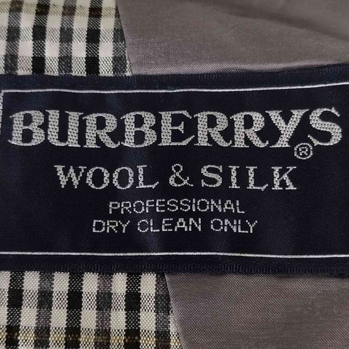 バーバリーズ BURBERRYS WWOL&SILK 背抜き シルク混 ウール 2B チェック テーラードジャケット メンズ 98-88-175 AB6
