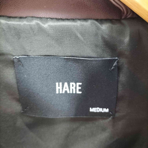 ハレ HARE フェイクレザー シングルライダースジャケット メンズ JPN:M