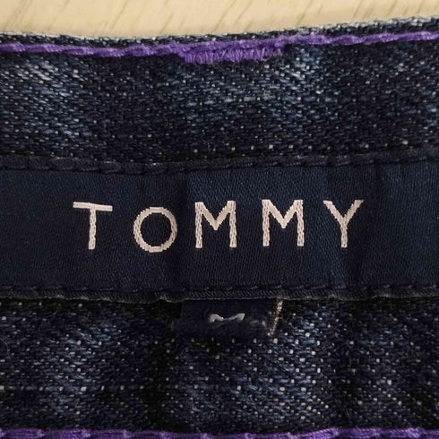 トミーヒルフィガー TOMMY HILFIGER バックポケットデザイン刺繍 カラーステッチ ストレートデニム メンズ JPN:S