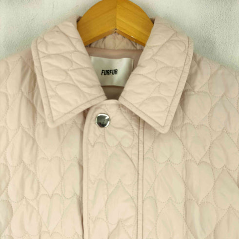 ファーファー furfur ハートモチーフ ボアデザイン キルティングジャケット レディース ONE SIZE