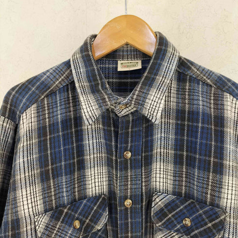 ファイブブラザー FIVE BROTHER 90s チェック ヘビーネル 襟芯 シャツ メンズ L