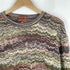 ミッソーニ MISSONI イタリア製 総柄 マルチカラー クルーネックスセーター メンズ JPN:1