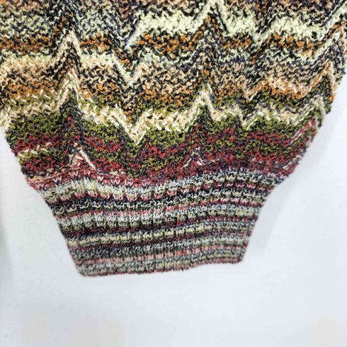ミッソーニ MISSONI イタリア製 総柄 マルチカラー クルーネックスセーター メンズ JPN:1