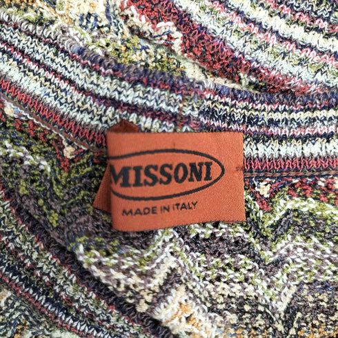 ミッソーニ MISSONI イタリア製 総柄 マルチカラー クルーネックスセーター メンズ JPN:1