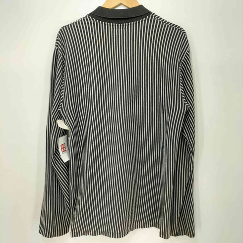 アニエスベーオム Agnes b.homme 90s フランス製 ストライプ L/S ポロシャツ 長袖 メンズ