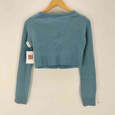 バーバリーブルーレーベル BURBERRY BLUE LABEL ホースロゴ 刺繍 クルーネック カーディガン レディース EUR:38