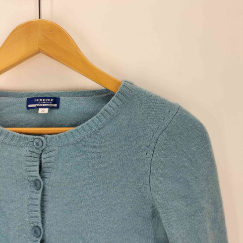バーバリーブルーレーベル BURBERRY BLUE LABEL ホースロゴ 刺繍 クルーネック カーディガン レディース EUR:38