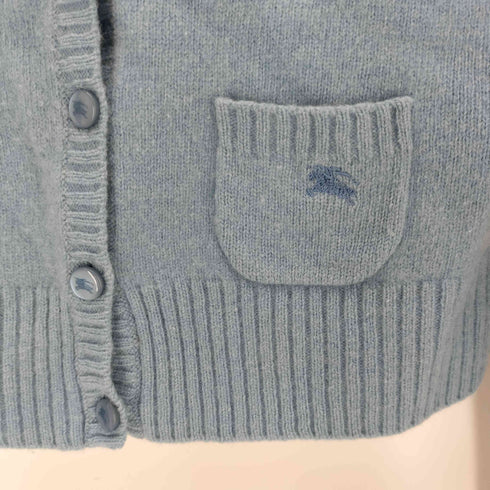 バーバリーブルーレーベル BURBERRY BLUE LABEL ホースロゴ 刺繍 クルーネック カーディガン レディース EUR:38