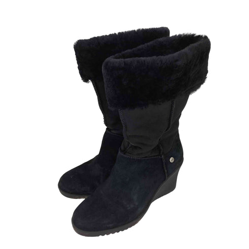 アグ UGG ムートン ヒールブーツ レディース JPN:24